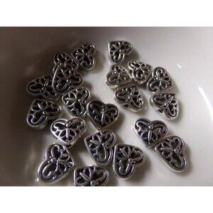 Butterfly Design Heart Spacer Beads